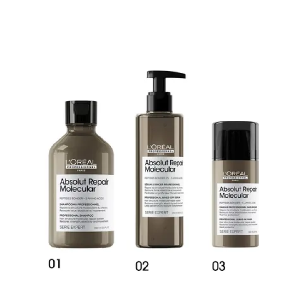 KIT ABSOLUT REPAIR MOLECULAR 3 PASOS | LOREAL PROFESSIONAL PARIS